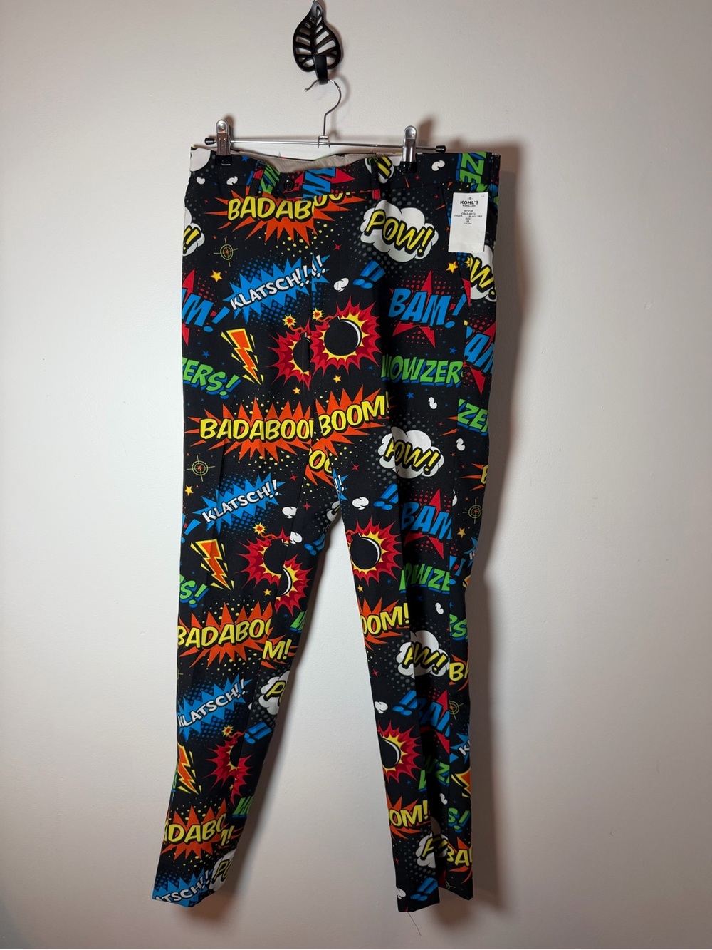 OppoSuits Kids Comic Pop Leggings - Black with Red, Blue, Green, Yellow
